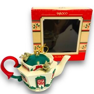 Ornament Tea For Two Mouse Teacup Ornament 1st in Tiny Tea Pot Series